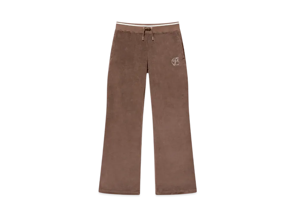 BlackEyePatch B Emblem Velour Flared Pants "Brown"