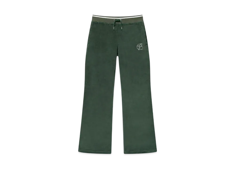 BlackEyePatch B Emblem Velour Flared Pants "Green"