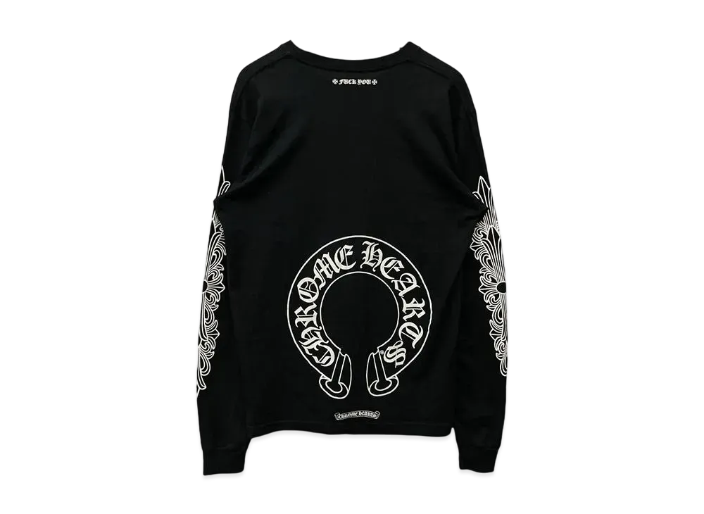 Chrome Hearts Horse Shoe L/S T-Shirt Fuck You "Black"