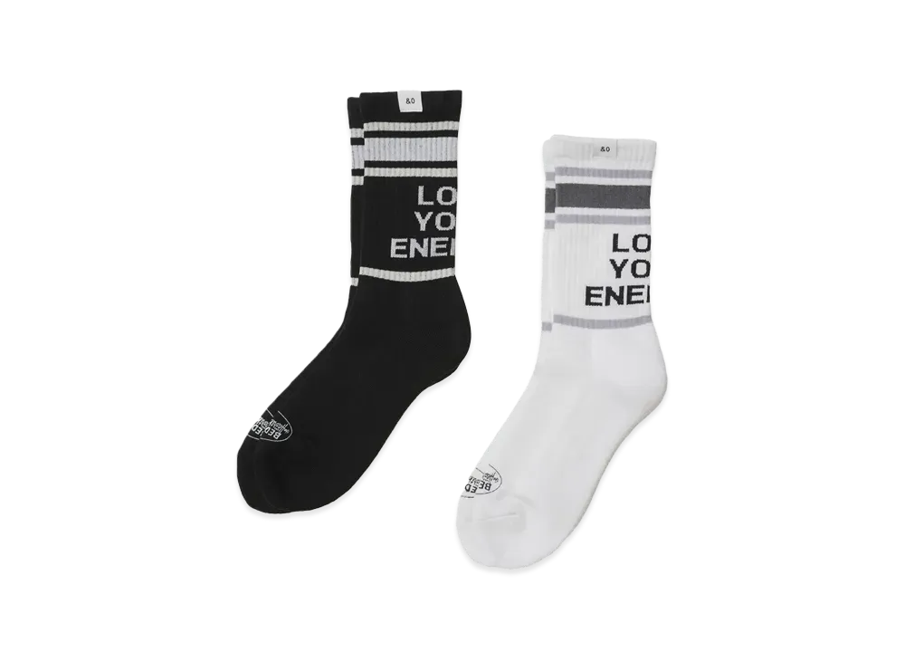 Bedwin & the heartbreakers 2 Pcs PACK JACQUARD SOCKS "LARRY" "CHARCOAL"