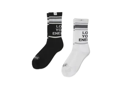Bedwin & the heartbreakers 2 Pcs PACK JACQUARD SOCKS "LARRY" "CHARCOAL"