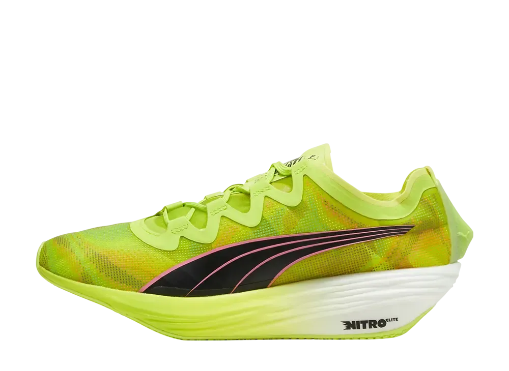 プーマ ファストフォワード ニトロ エリート "ライムパウ/プーマブラック/ポイズンピンク"