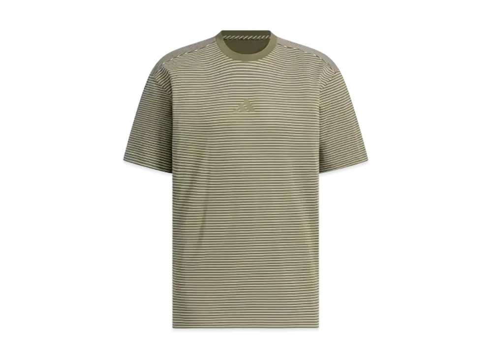 adidas City Escape Loose Fit Micro Border Heavyweight Short Sleeve T-Shirt "Olive Strata/White"