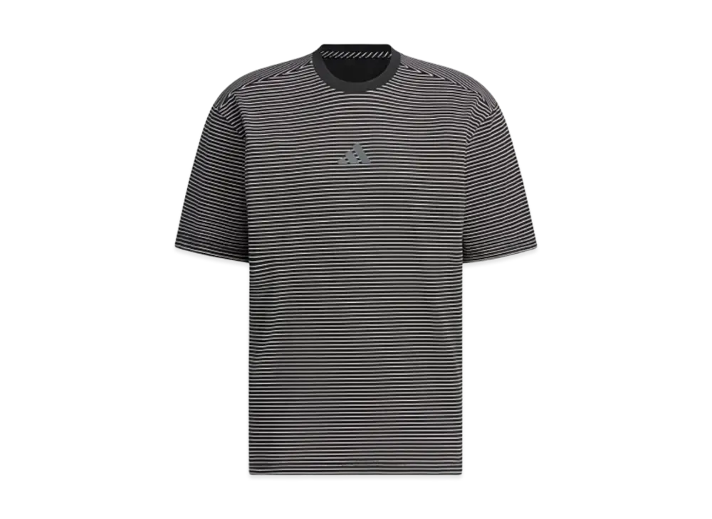 adidas City Escape Loose Fit Micro Border Heavyweight Short Sleeve T-Shirt "Black/White"