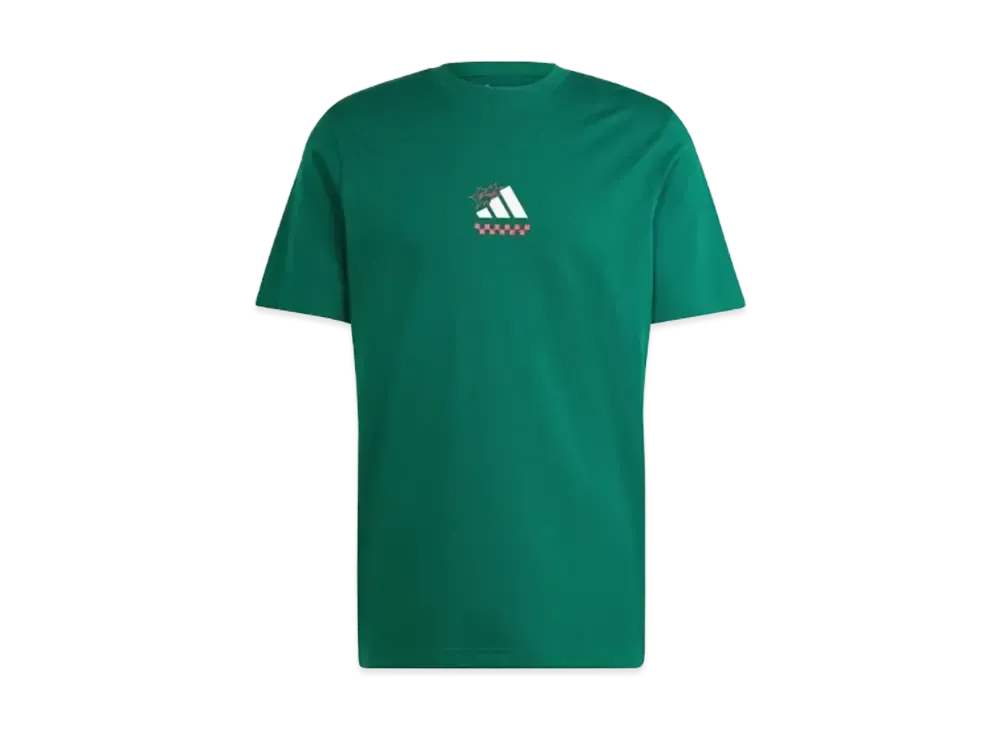 adidas Lounge Pizza Graphic Short Sleeve T-Shirt "Collegiate Green"