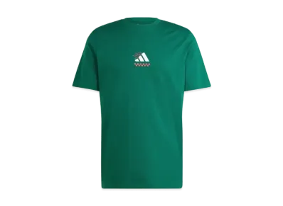 adidas Lounge Pizza Graphic Short Sleeve T-Shirt "Collegiate Green"