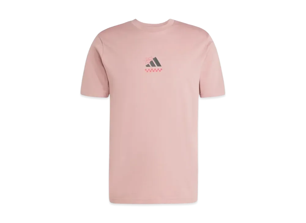 adidas Lounge Pizza Graphic Short Sleeve T-Shirt "Warm Clay"