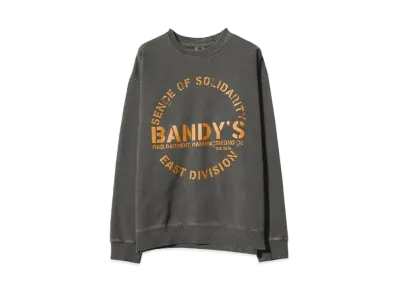 RATS PIGMENT DYED CREW NECK SWEAT "BLACK"