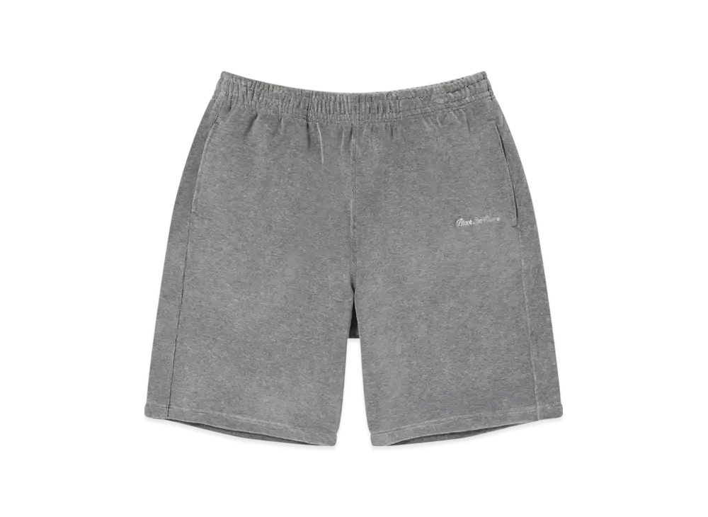 BlackEyePatch Script Logo Velour Shorts "Heather Gray"