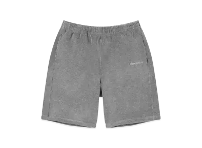 BlackEyePatch Script Logo Velour Shorts "Heather Gray"