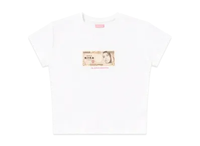 BlackEyePatch x Yuki Chiba "Billionaire" Baby Tee "White"