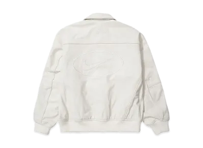 Supreme x Nike Leather Varsity Jacket "White"