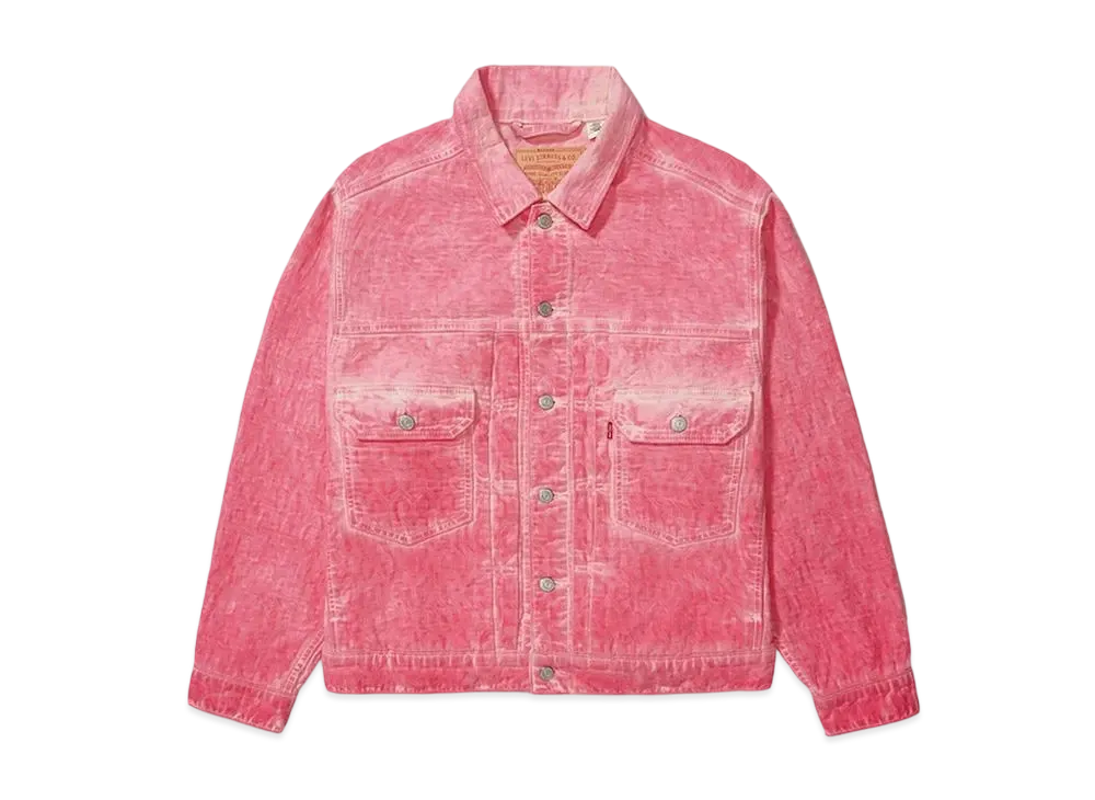 Stussy x LEVI'S Dyed Jacquard Trucker Jacket "Pink"