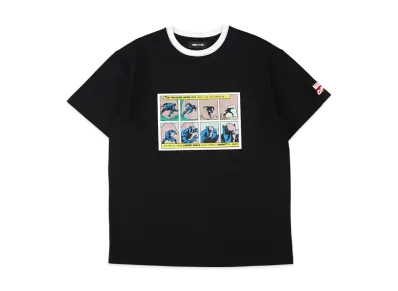 WIND AND SEA x MARVEL Black Panther / Ringer SS Tee "Black"