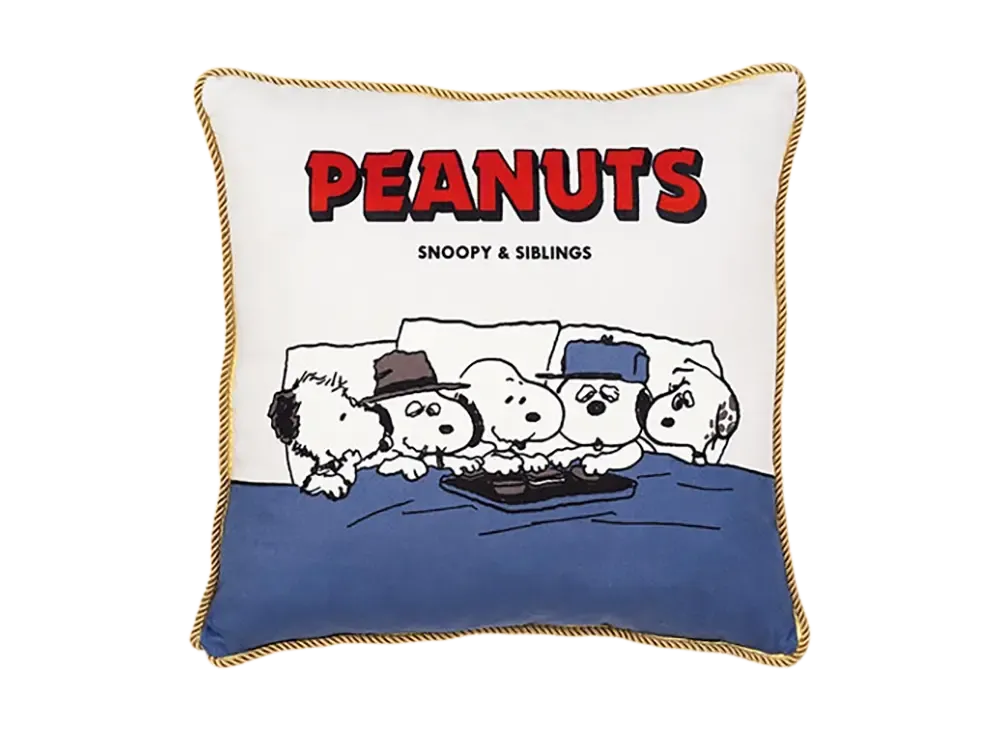 BANDAI "Ichiban Kuji" -PEANUTS ~SNOOPY & SIBLINGS~- B Prize SNOOPY & SIBLINGS Cushion