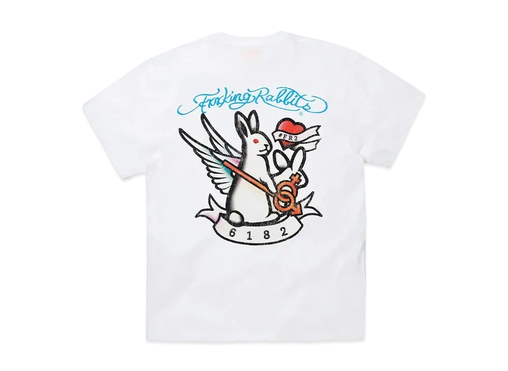 FR2 Rabbits Tattoo Garment Dye T-Shirt "White"