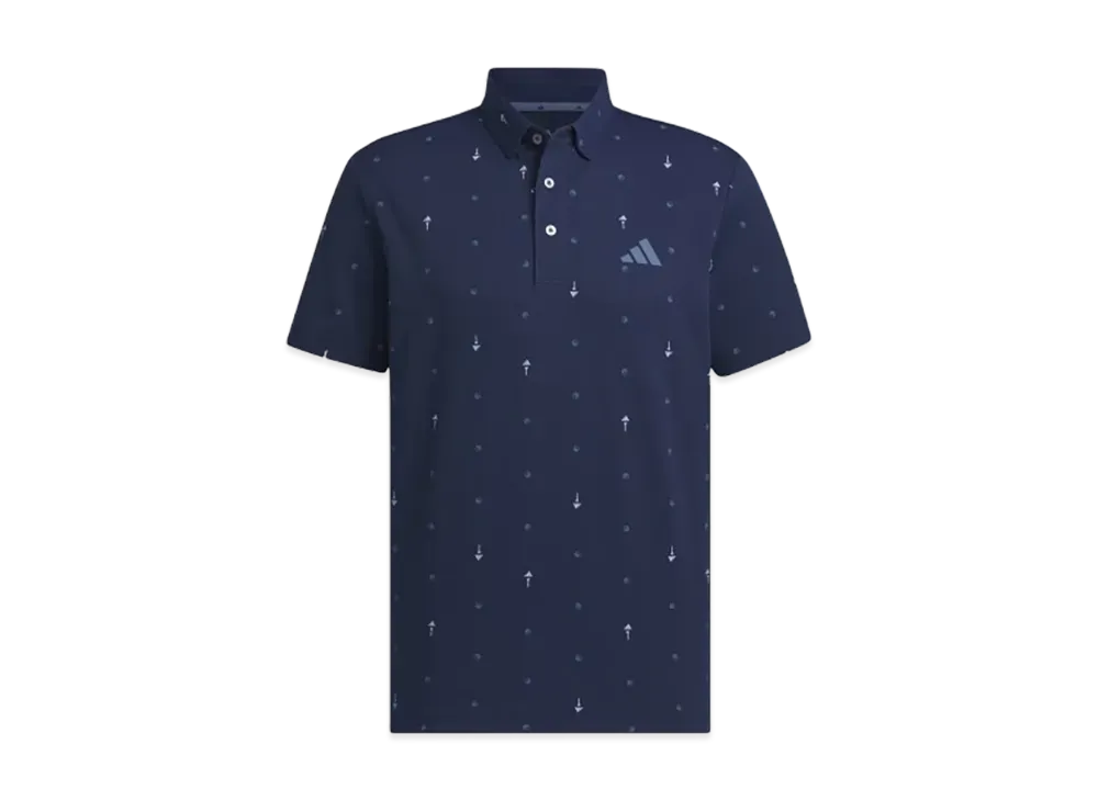 adidas PG Monogram Short Sleeve Polo Shirt "Collegiate Navy"
