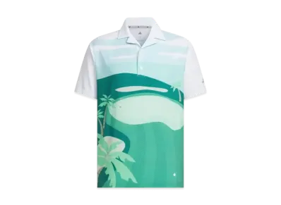 adidas PG All-Over Print Short Sleeve Polo Shirt "White"