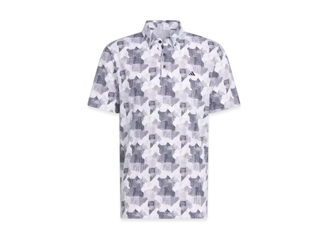adidas GO-TO Print Polo Shirt "White/Collegiate Navy"