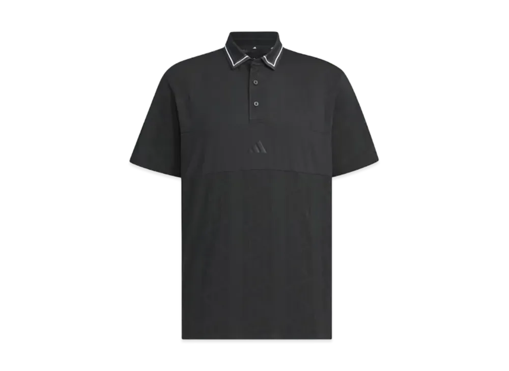 adidas Beyond the Course Jacquard BOS Logo Short Sleeve Shirt "Black"