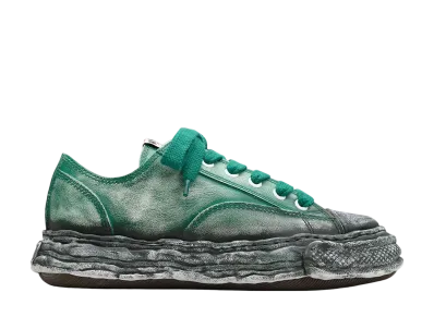 Maison MIHARA YASUHIRO PETERSON23 OG Sole Faded Leather Low-top Sneaker "Green"