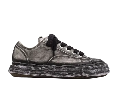 Maison MIHARA YASUHIRO PETERSON23 OG Sole Faded Leather Low-top Sneaker "Black"