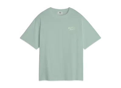 Maison Kitsune Handwritten Embroidery Oversize T-shirt "Vert De Gris"