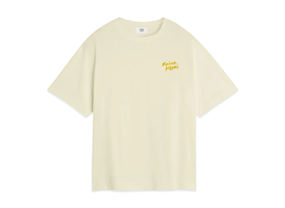 Maison Kitsune Handwritten Embroidery Oversize T-shirt "Alabaster"