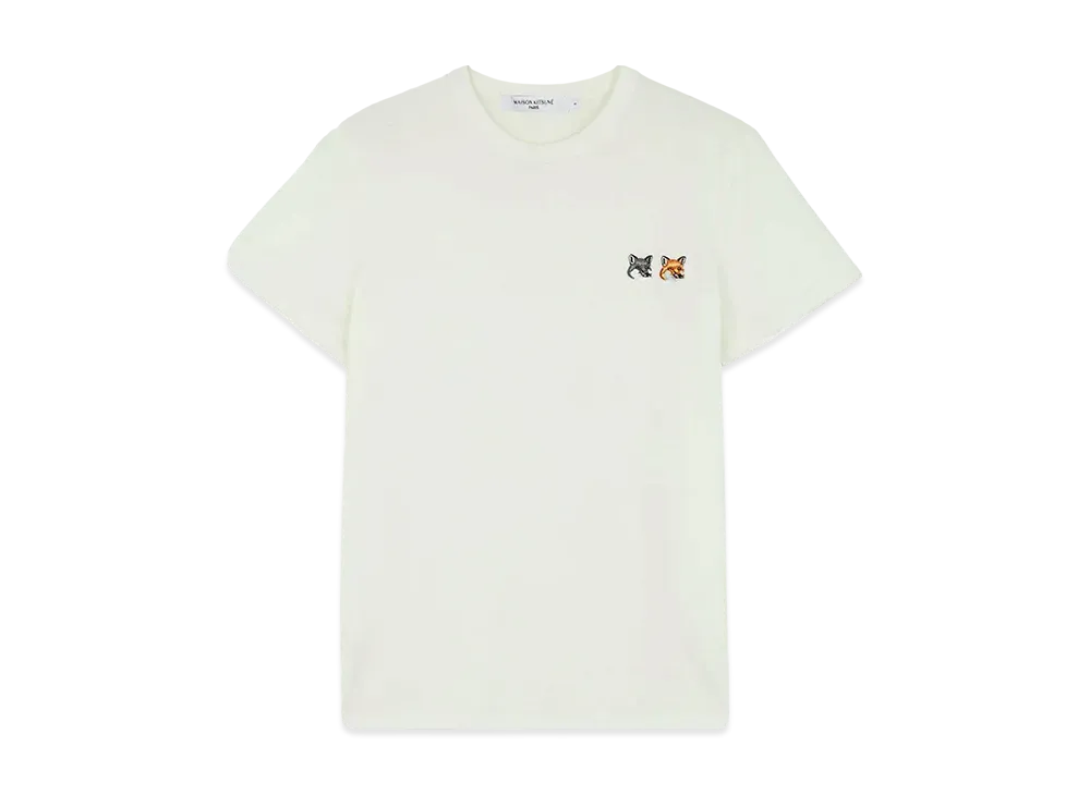 Maison Kitsune Double Fox Head Patch Classic T-Shirt "Latte"