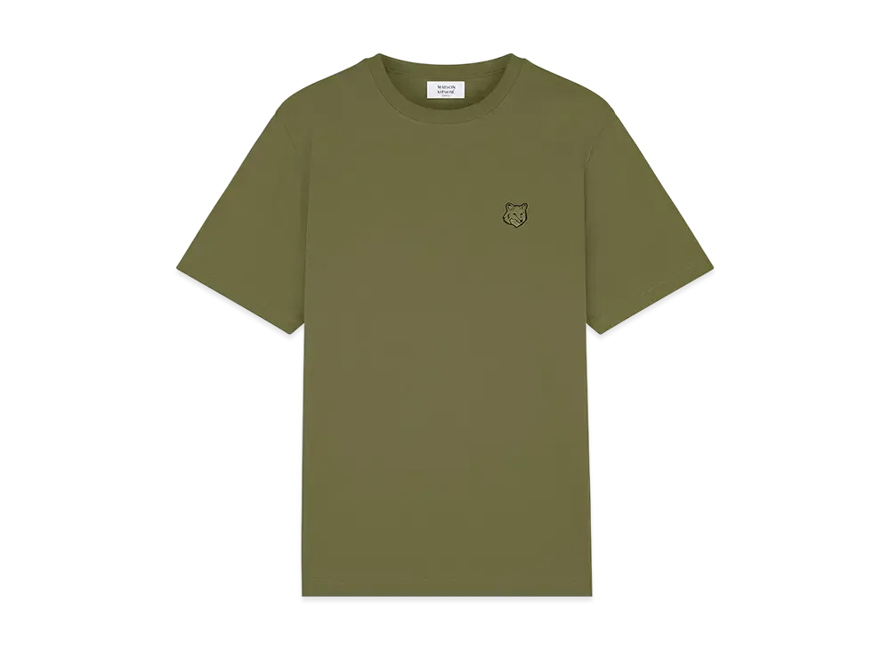 Maison Kitsune Bold Fox Head Patch Comfort T-Shirt "Military Green"