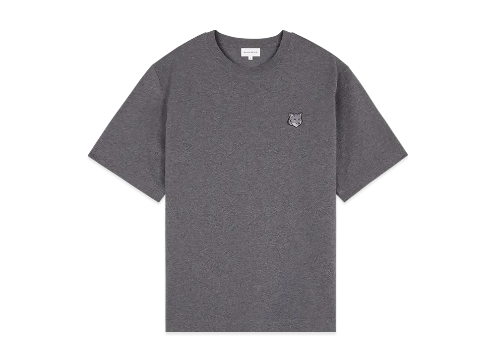 Maison Kitsune Bold Fox Head Patch Oversized T-Shirt "Dark Grey Melange"