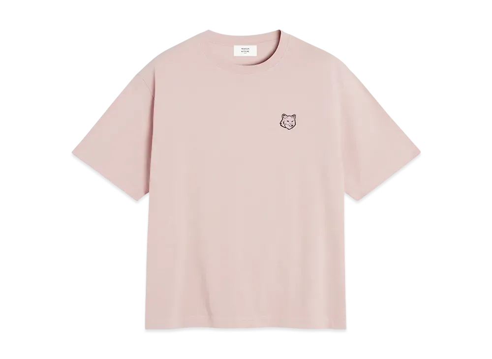 Maison Kitsune Bold Fox Head Patch Oversized T-Shirt "Pink Clay"