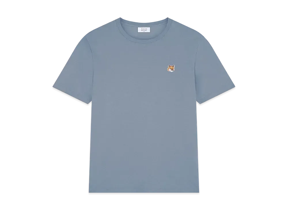 Maison Kitsune Fox Head Patch Regular T-shirt "Moonlight Blue"