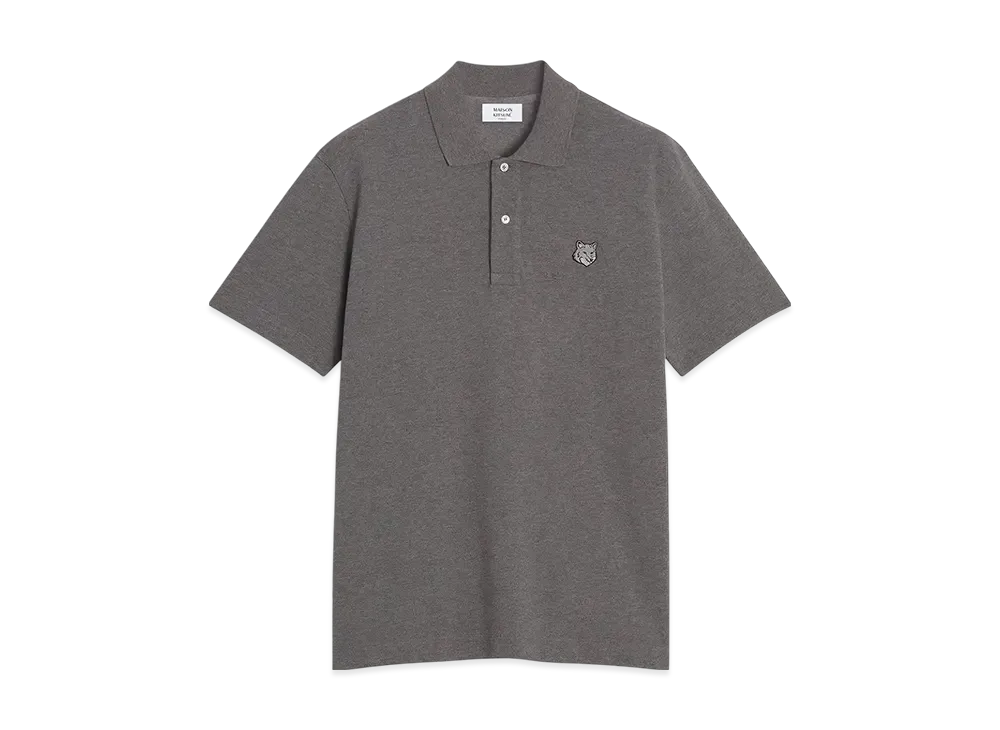 Maison Kitsune Bold Fox Head Patch Comfort Polo "Medium Grey Melange"