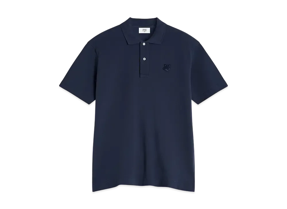 Maison Kitsune Bold Fox Head Patch Comfort Polo "Ink Blue"