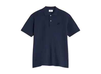 Maison Kitsune Bold Fox Head Patch Comfort Polo "Ink Blue"