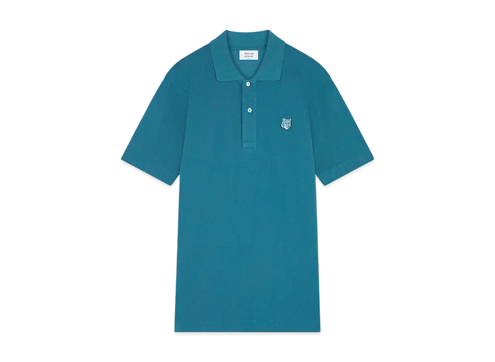 Maison Kitsune Bold Fox Head Patch Comfort Polo "Lake Blue"