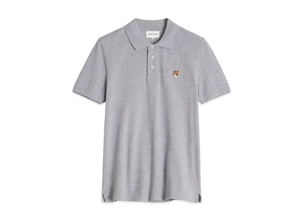 Maison Kitsune Fox Head Patch Regular Polo "Light Grey Melange"