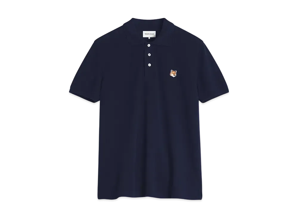 Maison Kitsune Fox Head Patch Regular Polo "Ink Blue"