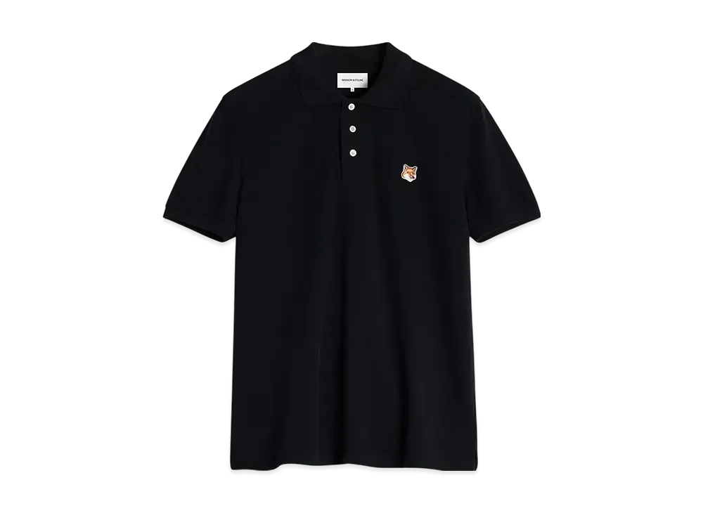 Maison Kitsune Fox Head Patch Regular Polo "Black"