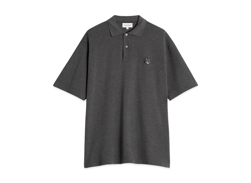 Maison Kitsune Bold Fox Head Patch Oversize Polo "Dark Grey Melange"