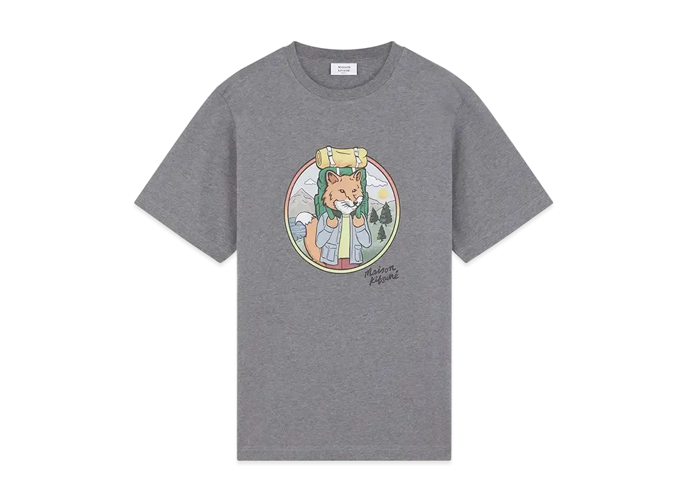 Maison Kitsune Rambling Fox Comfort T-shirt "Medium Grey Melange"