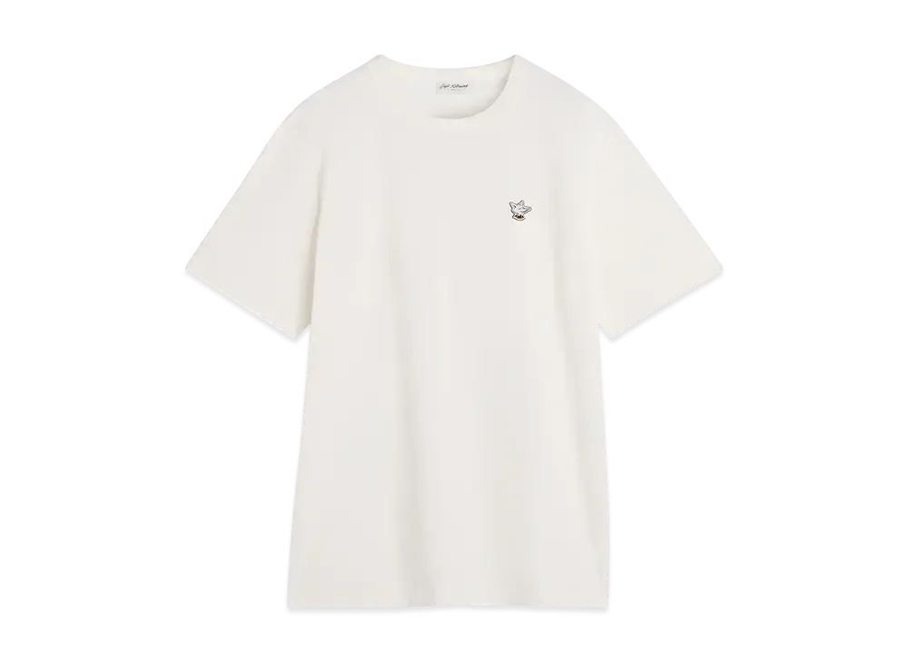 Maison Kitsune Cafe Fox Barista Fox Patch Relaxed T-shirt "Tapioca"