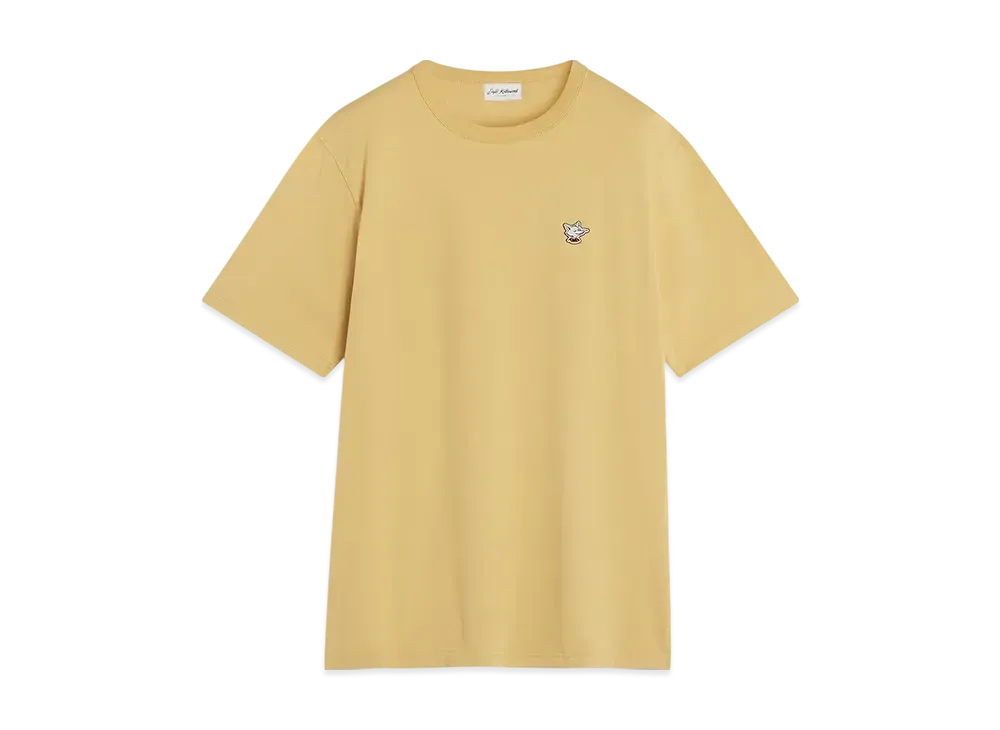 Maison Kitsune Cafe Fox Barista Fox Patch Relaxed T-shirt "Sesame"