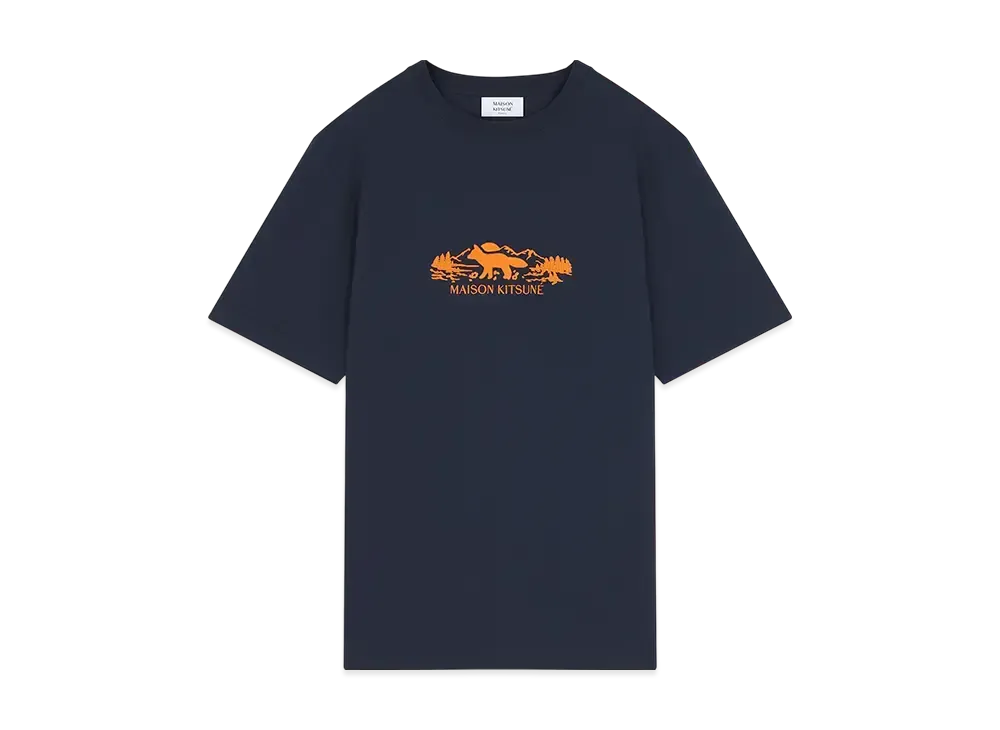 Maison Kitsune Outdoor Profile Fox Comfort T-Shirt "Navy"