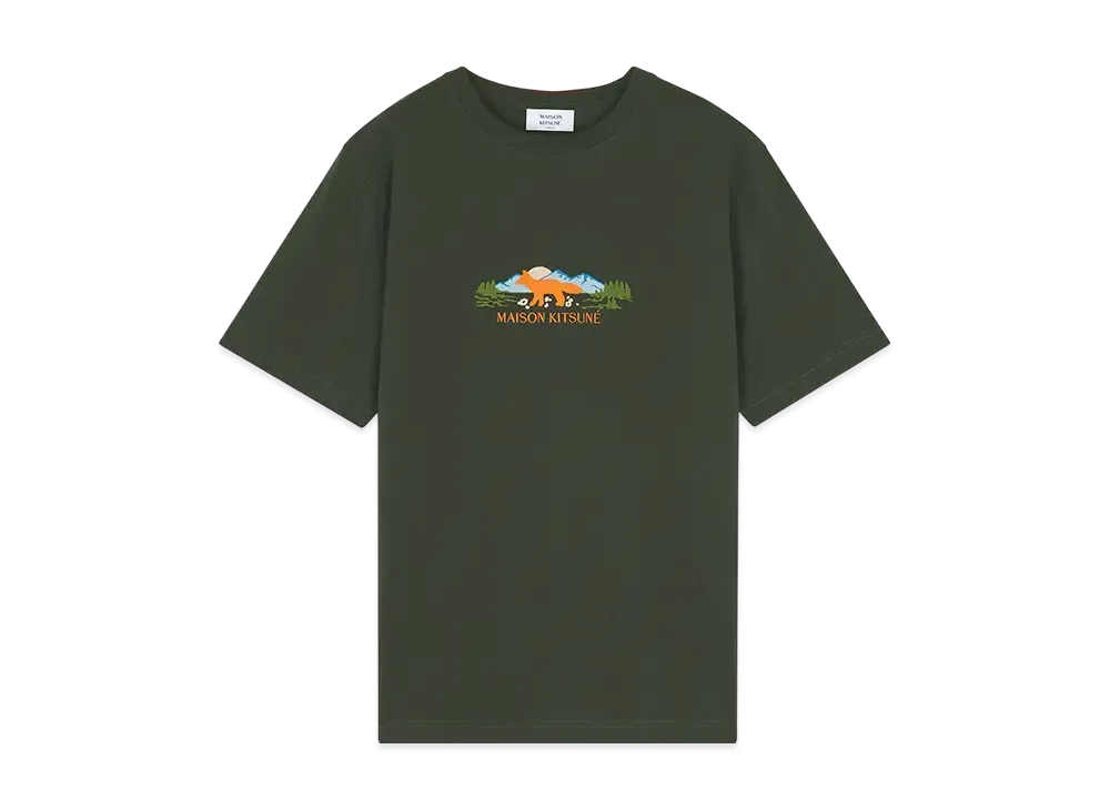 Maison Kitsune Outdoor Profile Fox Comfort T-Shirt "Ranger Green"