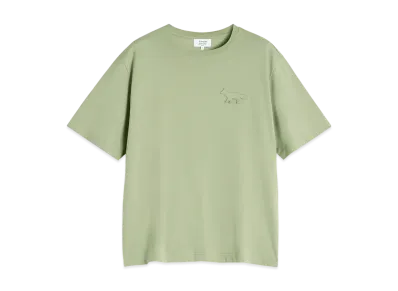 Maison Kitsune Emboss Profile Fox Oversized T-shirt "Turf Green"
