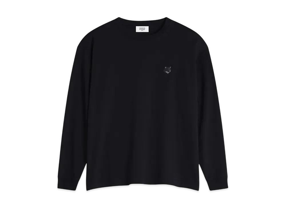 Maison Kitsune Bold Fox Head Patch Comfort Long Sleeve T-Shirt "Black"