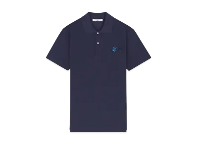 Maison Kitsune Double Bold Fox Head Patch Comfort Polo "Ink Blue"