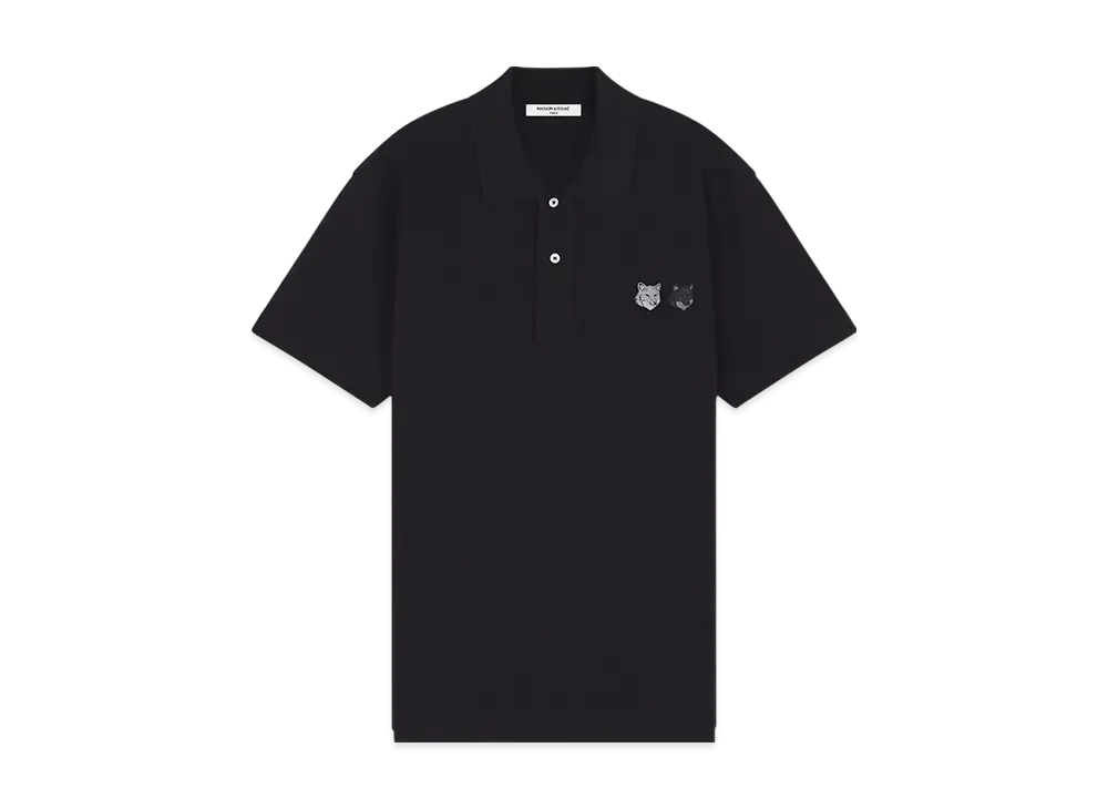 Maison Kitsune Double Bold Fox Head Patch Comfort Polo "Black"